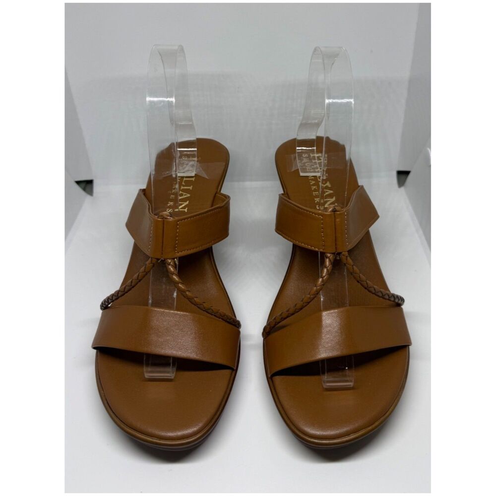 ITALIAN SHOEMAKERS Brown Wedge Sandals